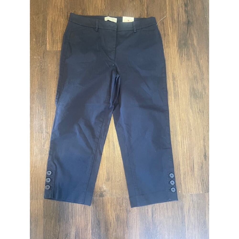 Talbots Size 6 Simply Flattering‎ Skimmers Crop Pants Navy Blue NWT